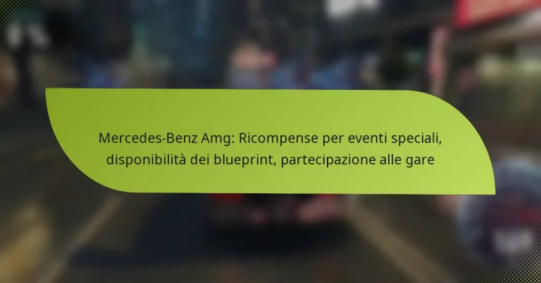 Mercedes-Benz Amg: Ricompense per eventi speciali, disponibilità dei blueprint, partecipazione alle gare
